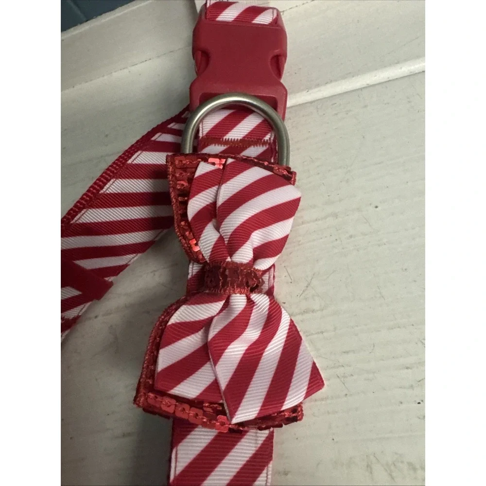 Marry & Bright Holiday‎ Dog Collar Red Strip Candy Cane XL Extra Large
